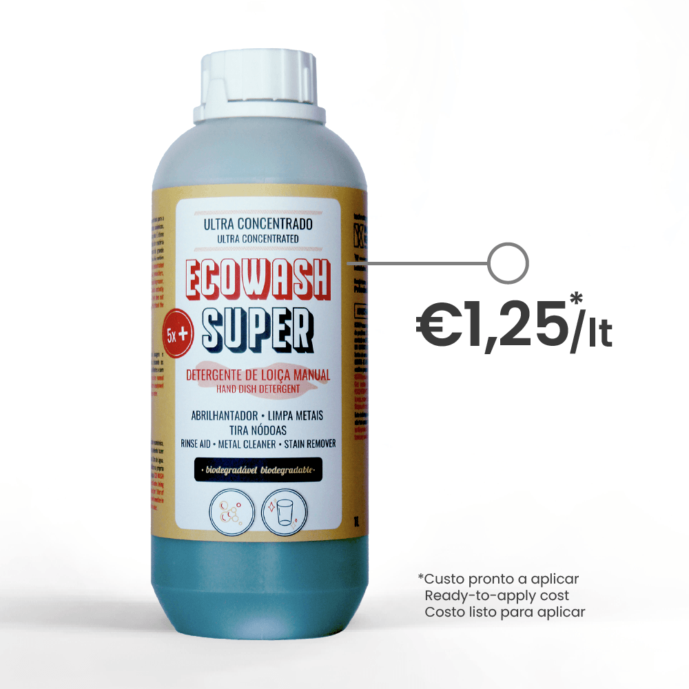 Detergente manual de loiça hipoalergénico EcoWash Super INOKEM