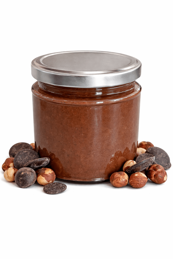 Mantequilla de avellanas orgánica y chocolate negro