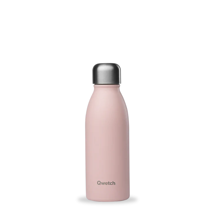Garrafa Qwetch 500ml Rosa Pastel Não Isotérmica