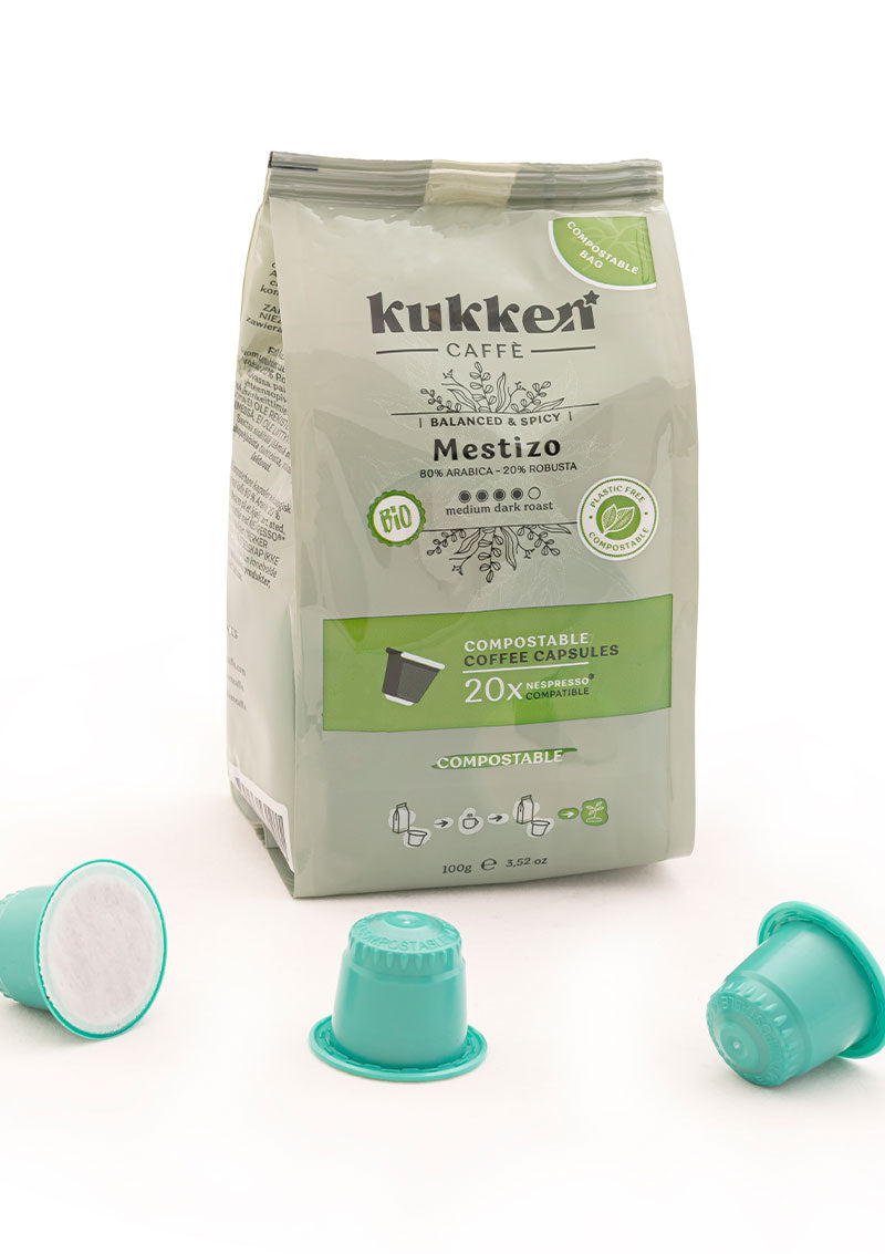 Café 20% Robusta 80% Arábica I | 20 Capsulas Bio I KUKKEN