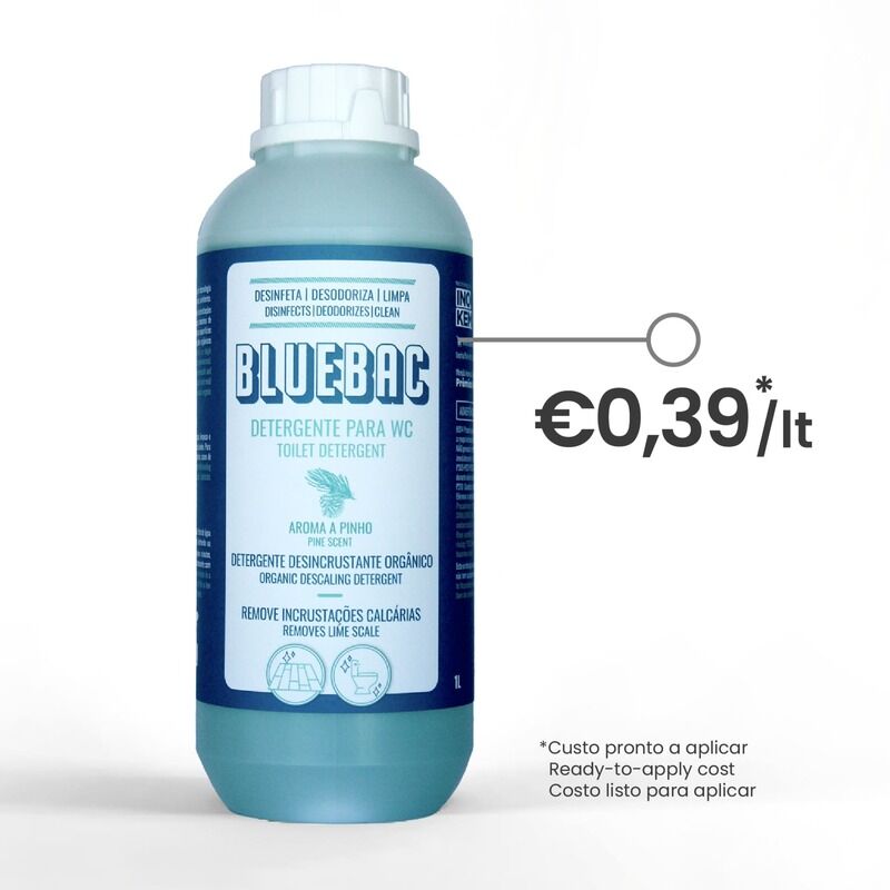 Detergente, desincrustante orgânico de WC Bluebac INOKEM