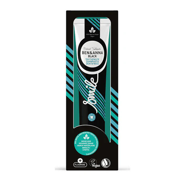 Charcoal Toothpaste (with fluoride) | Aluminum Tube | Ben&Anna