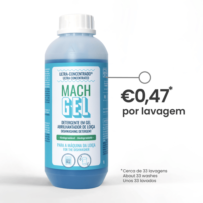 Detergente em gel p/ máquina da loiça com encapsulador de odores - MACH GEL