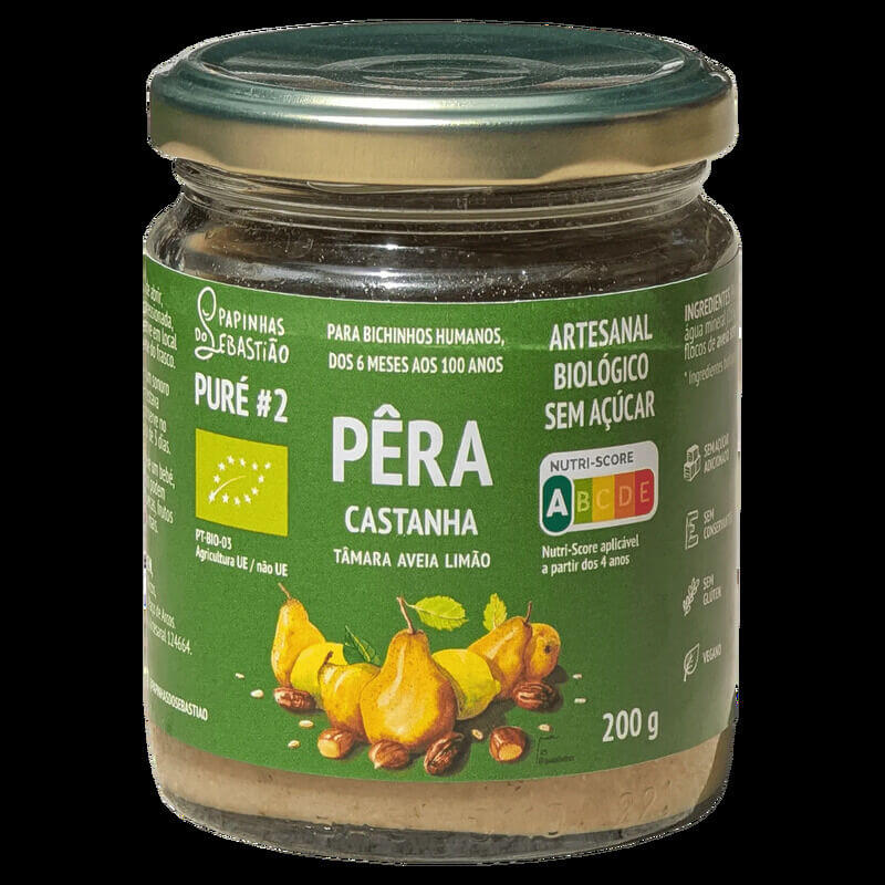 Puré de Pêra sem açucar | Papinhas do Sebastião