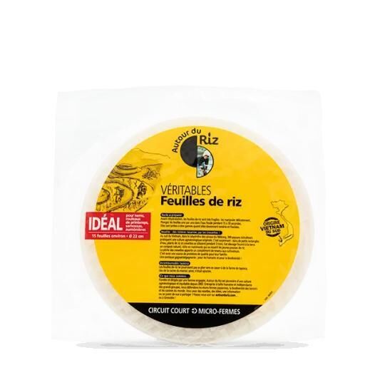 Folhas de Arroz Branco Bio (sem glúten) | Ø 22 cm | 150g