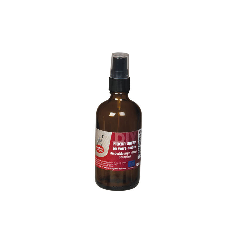 Botella de vidrio ámbar con pulverizador | 100 ml
