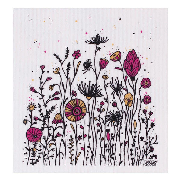 Pano de Esponja Ecológico (compostável) - Flores silvestres