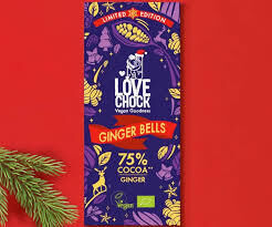 Tablete Chocolate Ginger Bells 75% cacau | Bio Vegan Direct Trade | 70gr