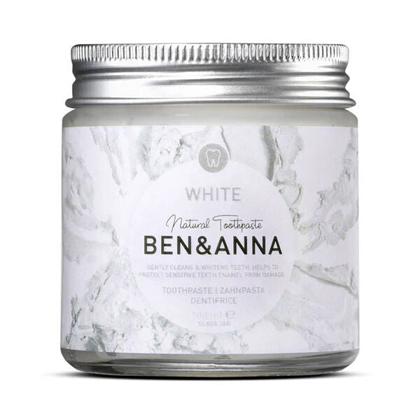 Natural White Toothpaste (Fluoride-Free) | Glass Bottle | Ben&Anna