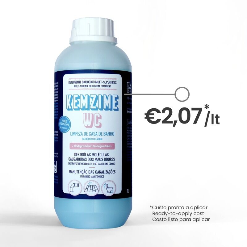 Detergente Biológico para limpeza de WC Kemzime WC INOKEM