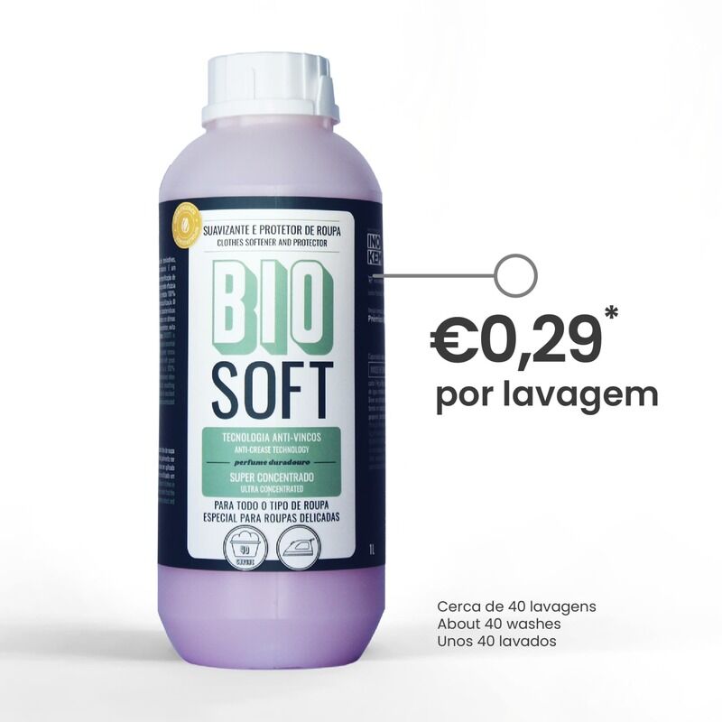 Suavizante intensificador de cheiro, anti-vincos BioSoft INOKEM