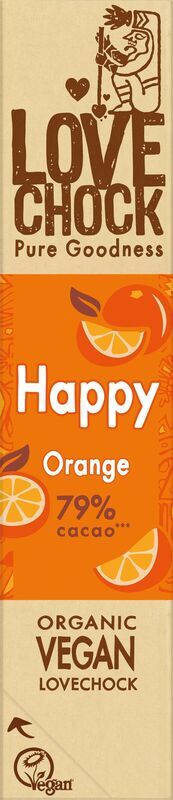 Mini Dark Chocolate Bar 79% and Orange | Organic Vegan Direct Trade | 40g