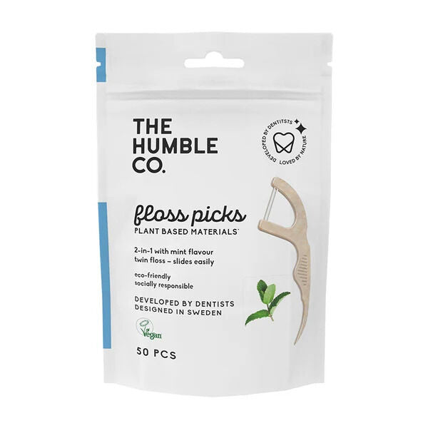 Dental Floss Applicator | 50 units | Mint | The Humble Co.