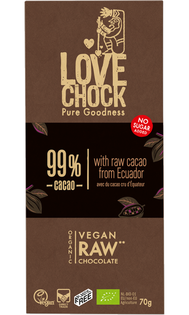 Tablete Chocolate Negro 99%| Bio Vegan Direct Trade | 70gr