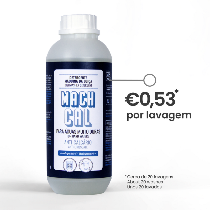 Detergente máquina da loiça para águas duras MachCal INOKEM