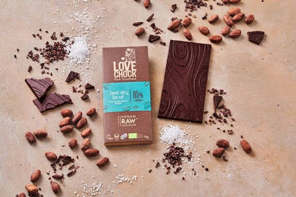 85% Dark Chocolate and Sea Salt Tablet | Organic Vegan Direct Trade | 70g