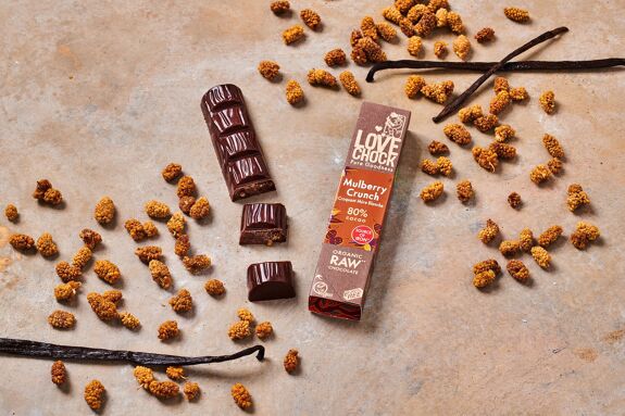 Mini Tablete Chocolate Negro 80% e Amora Branca | Bio Vegan Direct Trade | 40gr