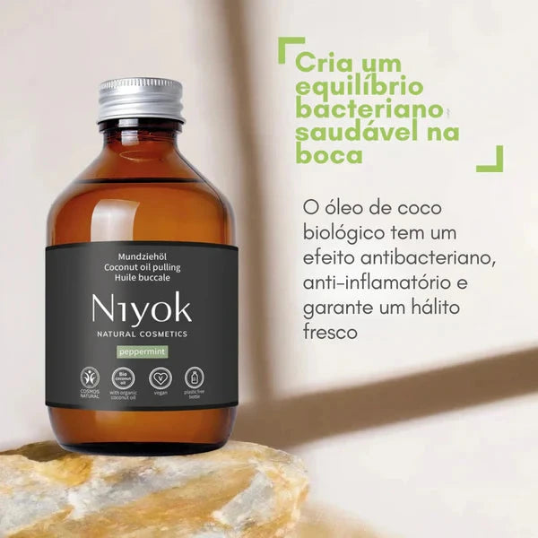 Oil Pulling de Óleo de coco - Hortelã Pimenta 200ml Niyok
