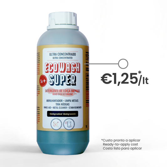 Detergente manual de loiça hipoalergénico EcoWash Super INOKEM