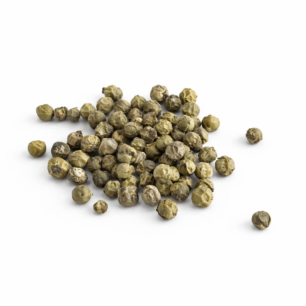 Granos de pimienta verde orgánicos