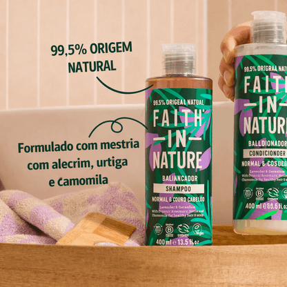 Condicionador de Lavanda e Gerânio 400ml | Cabelos Oleosos| Faith in Nature