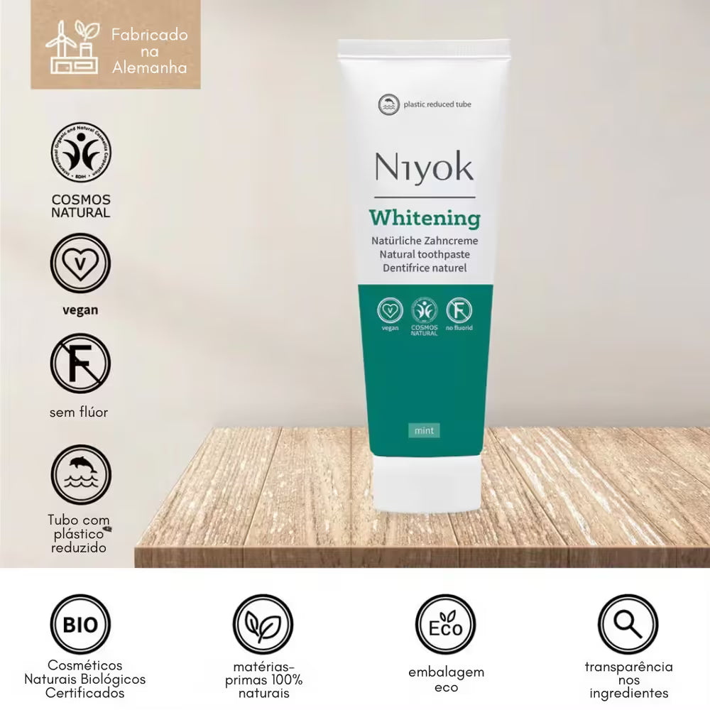 Dentifrico Natural Branqueador Menta (sem flúor) 75ml Niyok