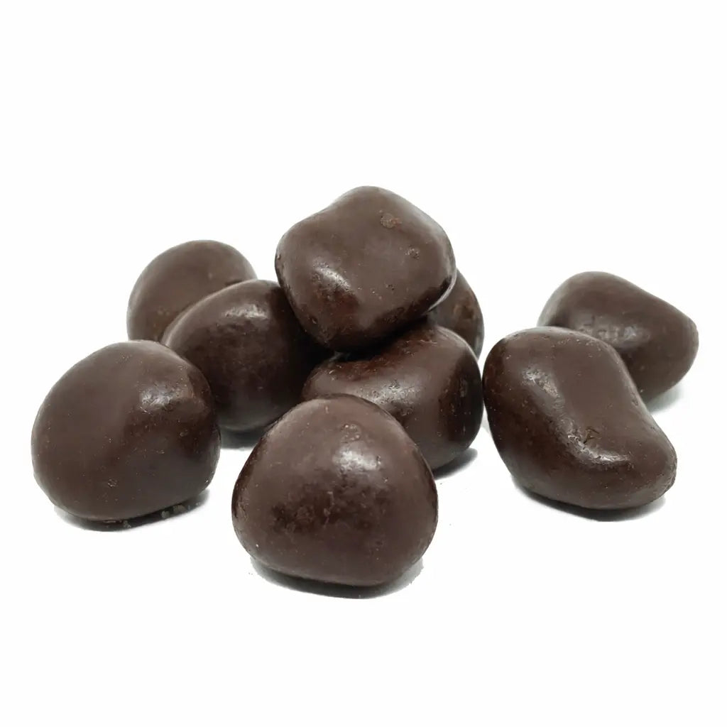 Jengibre cristalizado con chocolate negro orgánico