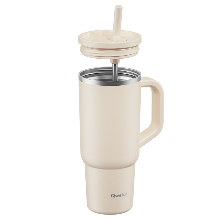 Travel Cup Isotérmico Qwecth 900ml Areia Mate