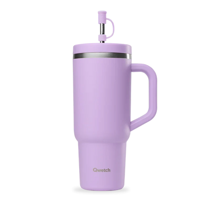Vaso de viaje térmico Qwecth de 900 ml, color lavanda mate