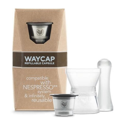 Cápsula de café reutilizable de acero inoxidable 100 % | Compatible con Nespresso | WAYCAP