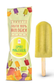 Ice Pop Bio de limão e manjericão 80ml