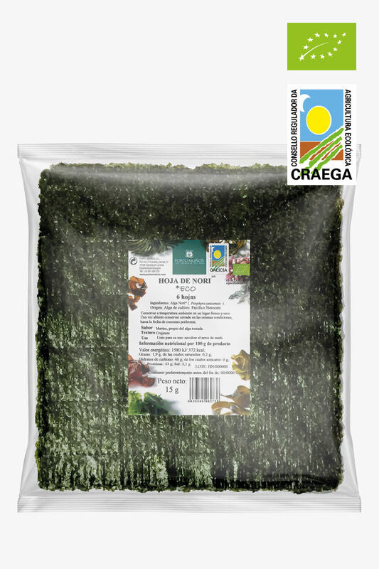 Folhas Alga Nori Bio | 6 folhas | 15g
