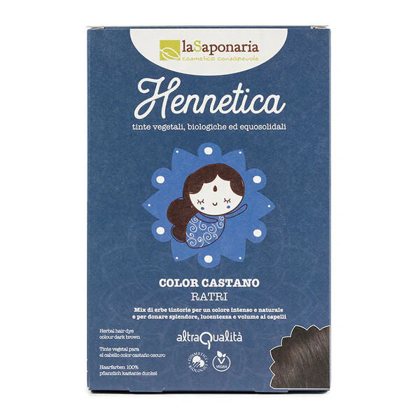 Tinta vegetal para cabelo - Cor Castanho Escuro | 100gr