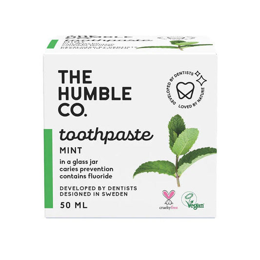 Dentífrico Menta Fresca (com flúor) | Frasco vidro | The Humble Co.