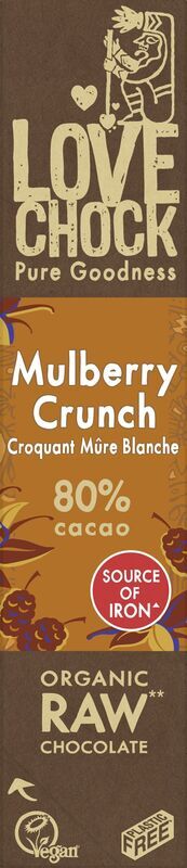 Mini Tablete Chocolate Negro 80% e Amora Branca | Bio Vegan Direct Trade | 40gr