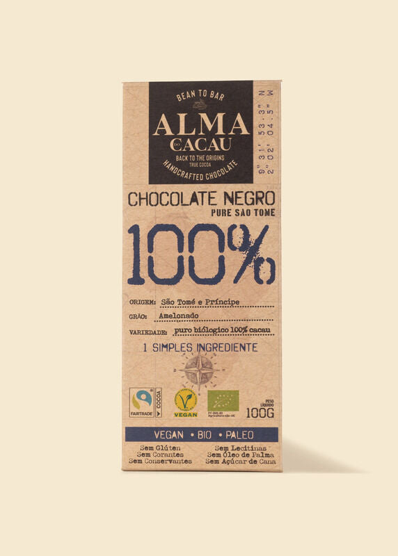 Tablete de Chocolate Negro Bio 100gr | 100% Cacau
